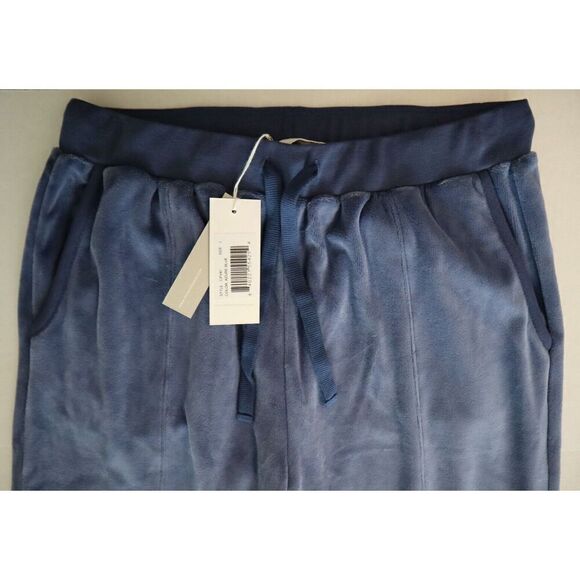 Skin Worlwide Women Sz 2/M Azure Blue Audriana Mid-Rise Velour Jogger Pants - Picture 8 of 14